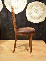 Set of eight Louis XVI style French dining chairs – leather