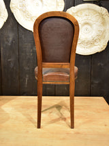 Set of eight Louis XVI style French dining chairs – leather