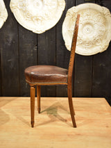 Set of eight Louis XVI style French dining chairs – leather