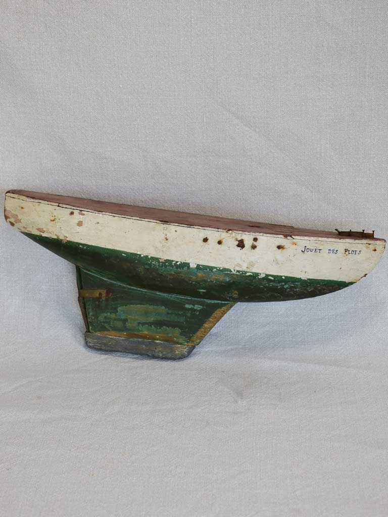 Early twentieth century wooden model boat toy