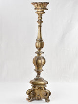 Rustic Antique Gilded French Altar Candlestick
