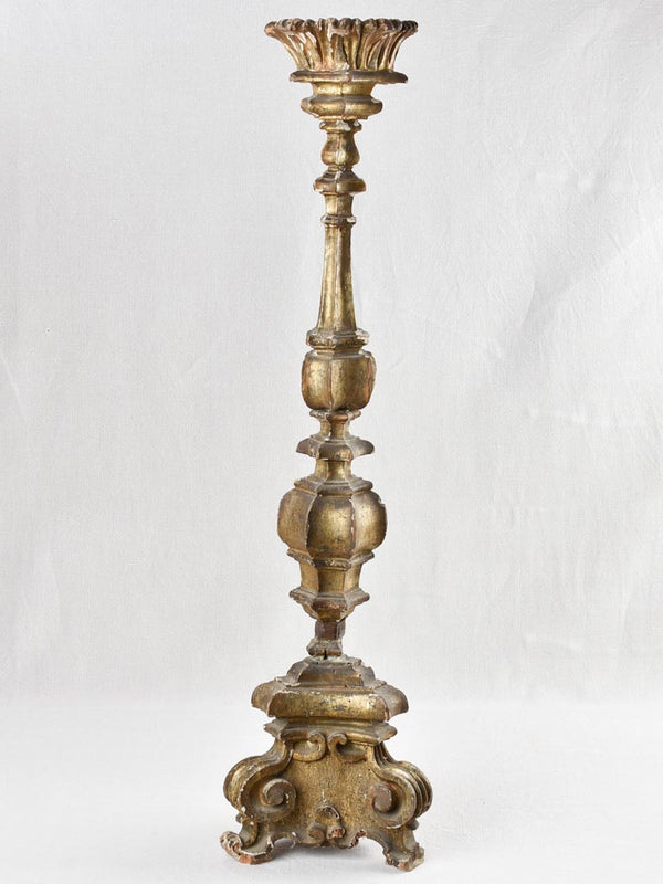 Antique altar gilded candlestick 37¾"