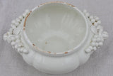 Pair of early 20th Century Italian soup tureens - white with sculpted garlands