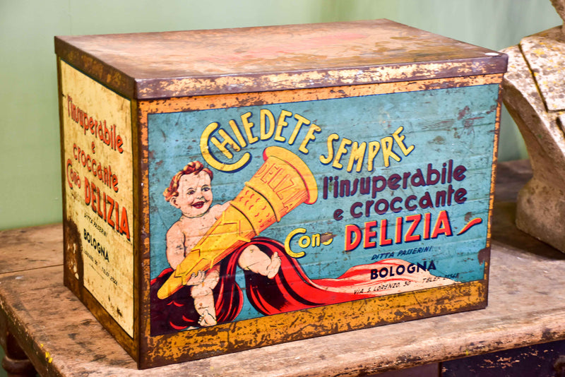 Vintage Italian ice-cream cone box - vintage advertising