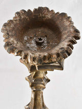 Aged French Gilded Wood Candlestick