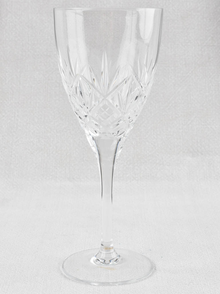 6 crystal wine glasses
