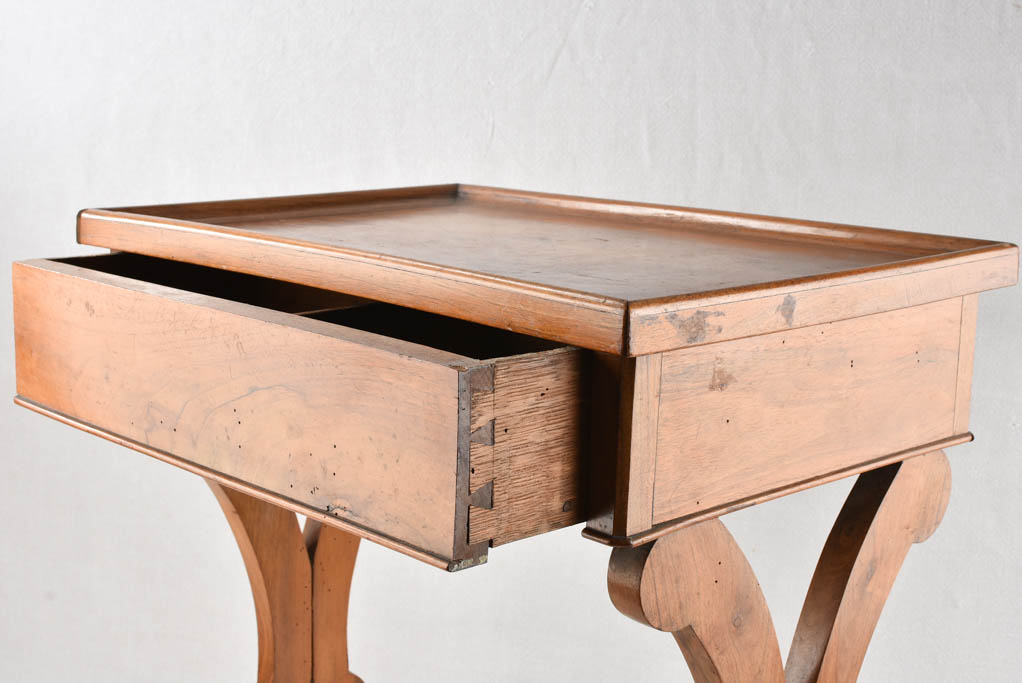 19th century beechwood side table / nightstand