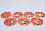 Handpainted vintage French seafood service 1969