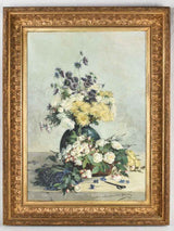 Large floral still life - summer bouquet, Louise de Goussaincourt de Gauvain (1849 – 1921) 44 x 33½""