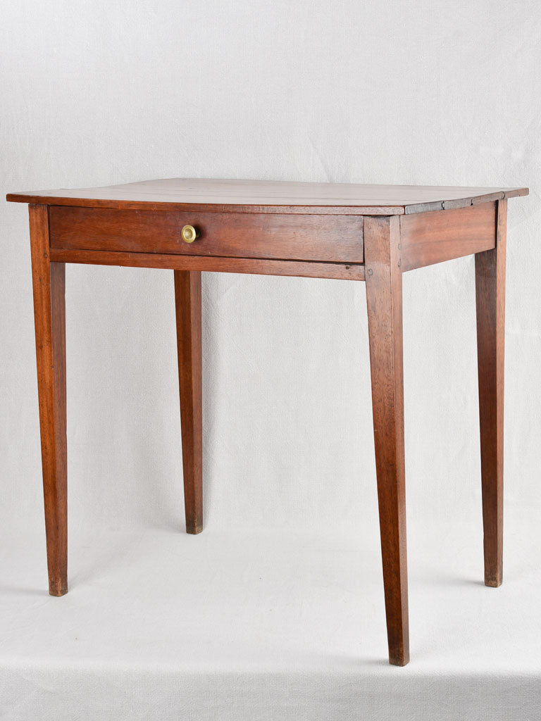 19th century desk / side table with drawer & tapered legs