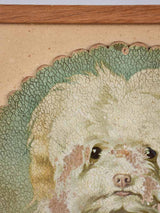 Antique timber-framed dog art print