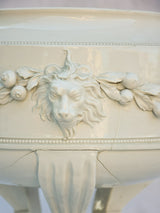 Antique Italian soup tureen with lions head motifs 16¼"