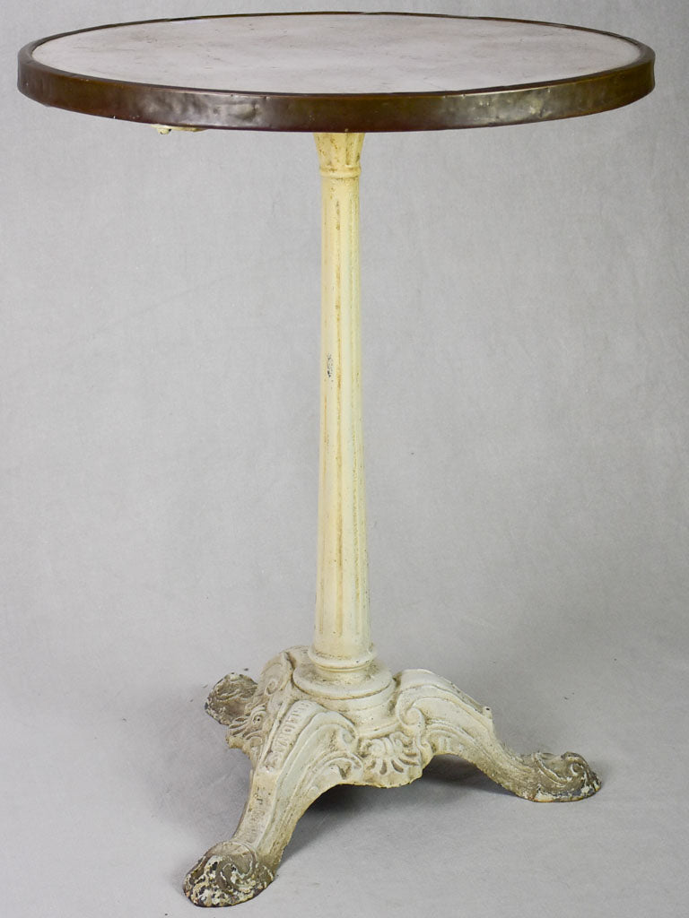 Early 20th Century French bistro table - marble and cast iron