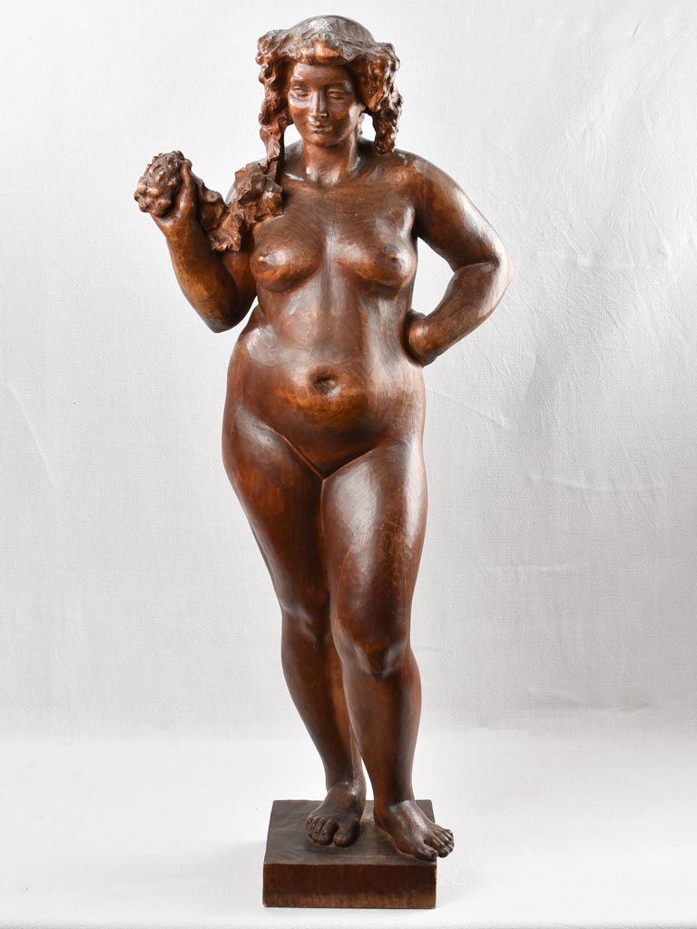 Wooden sculpture of a Bacchante - 1900s 44½"