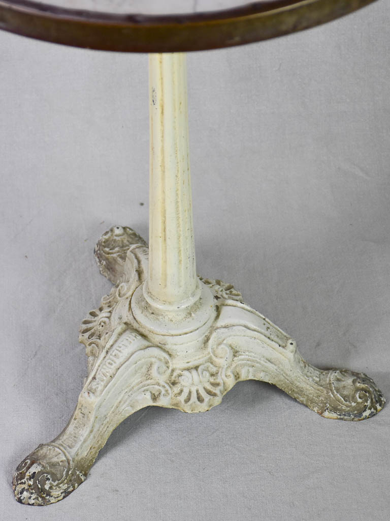 Early 20th Century French bistro table - marble and cast iron