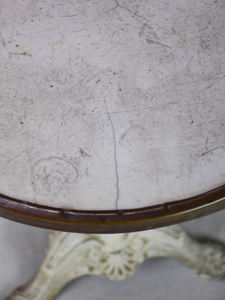 Early 20th Century French bistro table - marble and cast iron