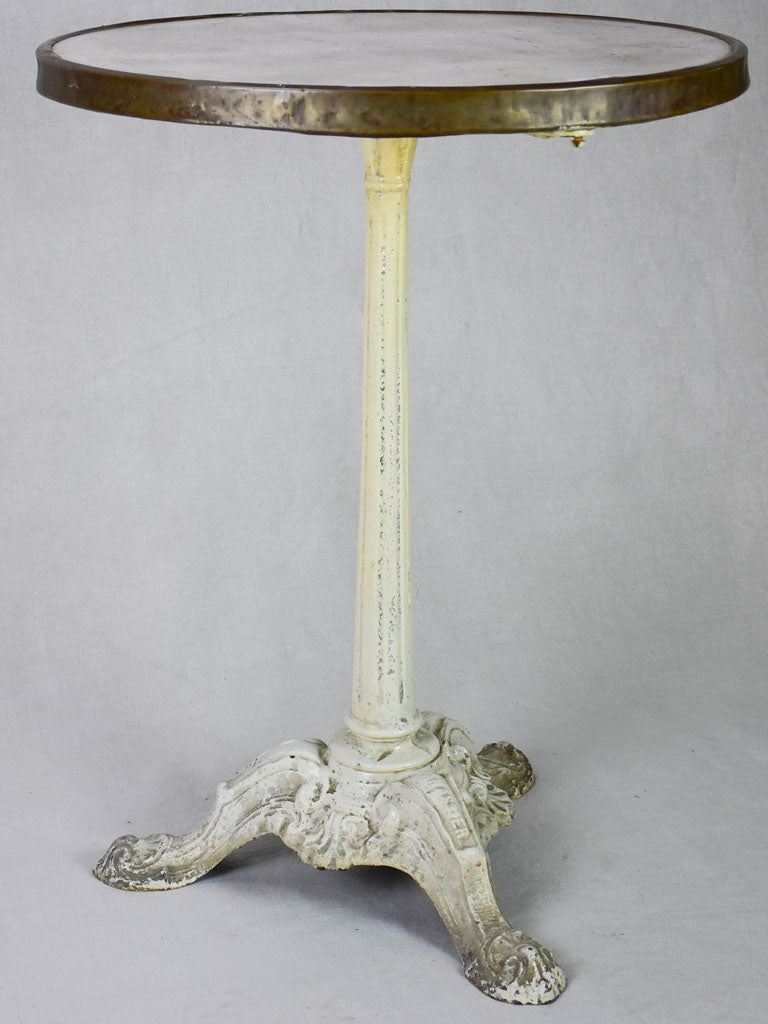 Early 20th Century French bistro table - marble and cast iron