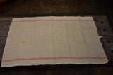 Vintage French tea towel with red stripes