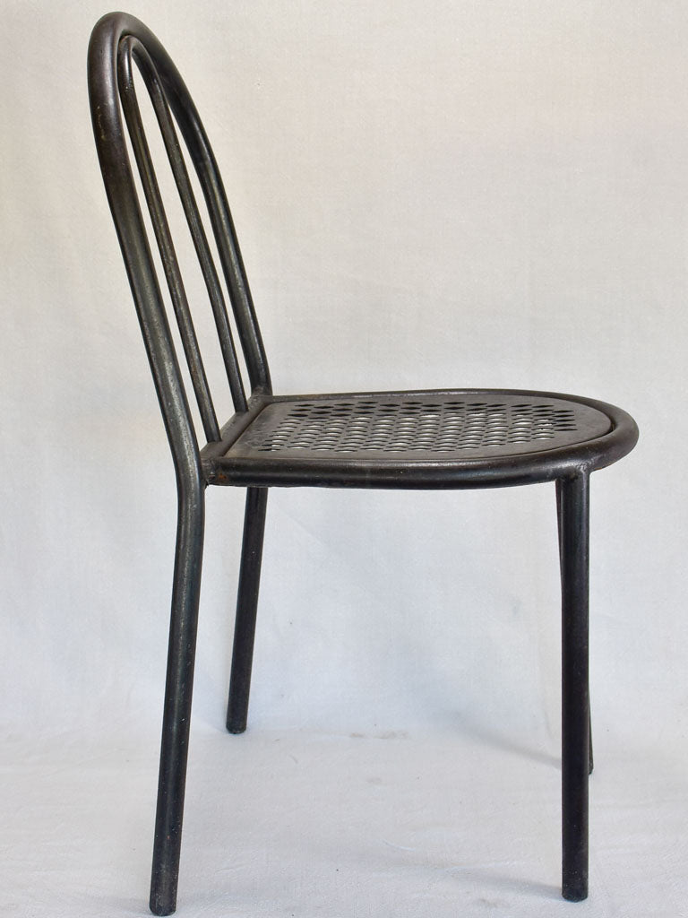 Classic Mallet-Stevens Black Metal Chairs