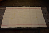 Vintage French tea towel with red stripes