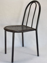 Aged Black Metal Designer Chairs