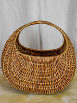 1960's French woven basket handbag