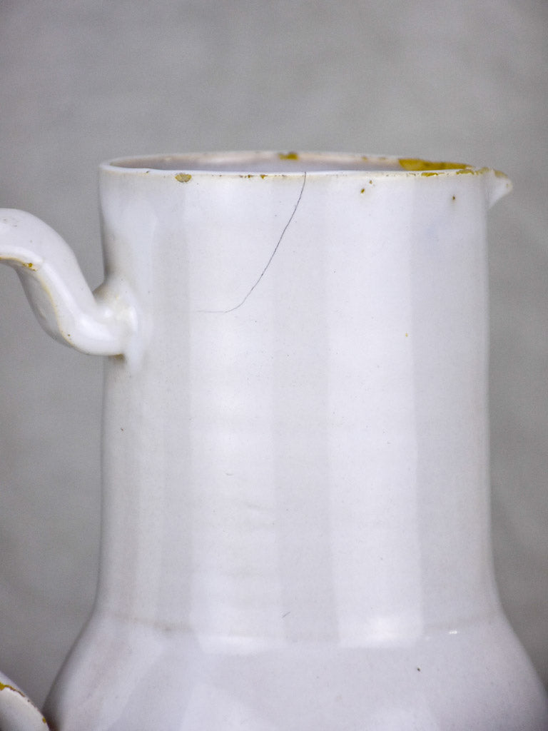 19th Century French faience pitcher from Varages