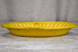 Yellow ware platter with rippled edge from south west France