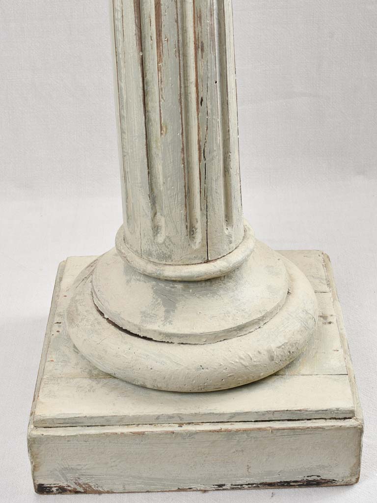 19th century presentation pedestal with distressed patina 44"