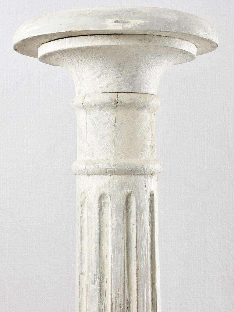 19th century presentation pedestal with distressed patina 44"