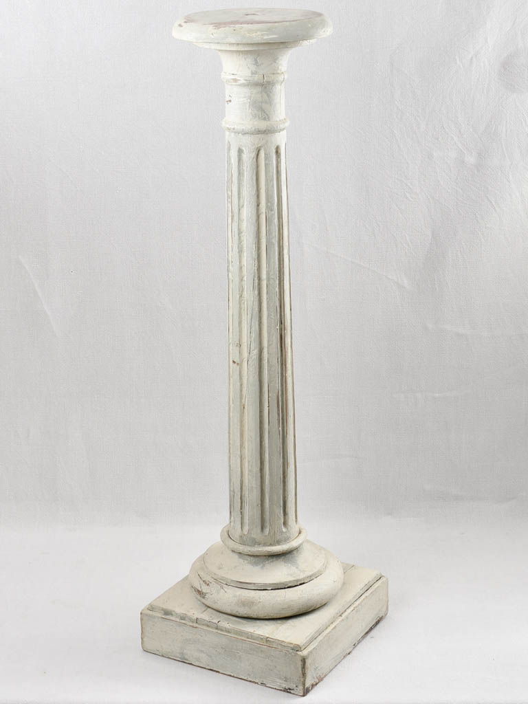 19th century presentation pedestal with distressed patina 44"