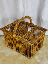 Vintage French bottle picnic basket