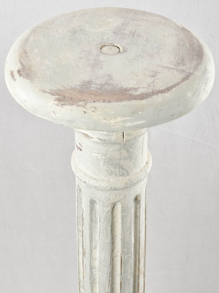 19th century presentation pedestal with distressed patina 44"