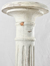 19th century presentation pedestal with distressed patina 44"