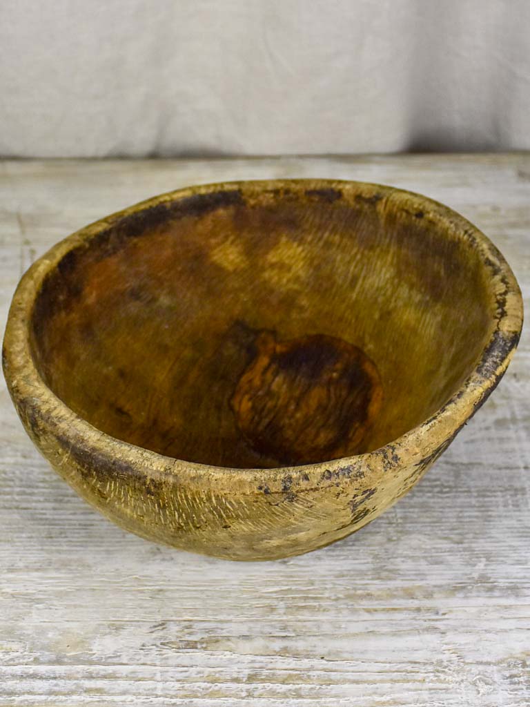 Primitive wooden bowl from south west France