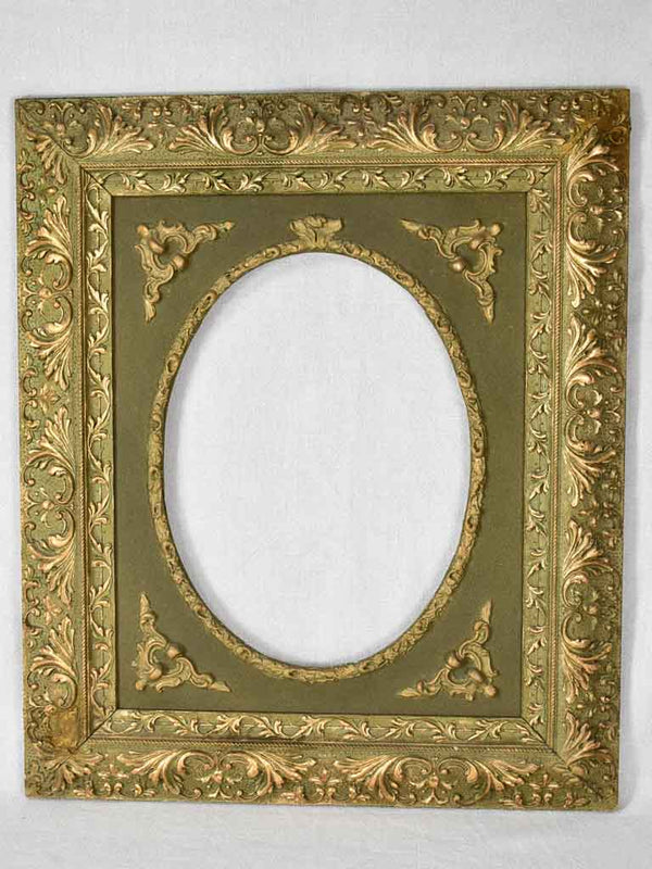 19th-century Sage green portrait frames