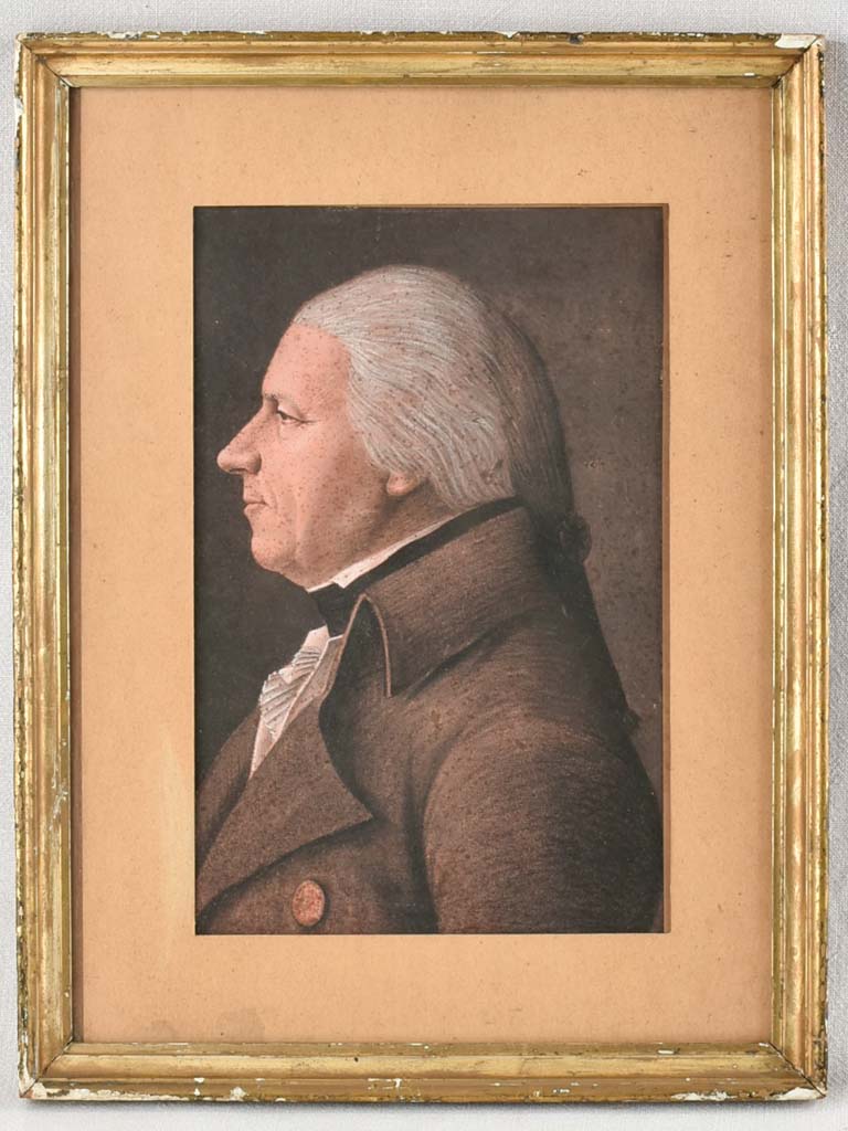 Historic 18th-century profile man portrait