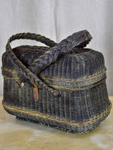 19th Century French woven market basket