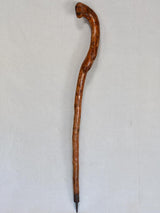 Antique handcrafted French wooden walking cane