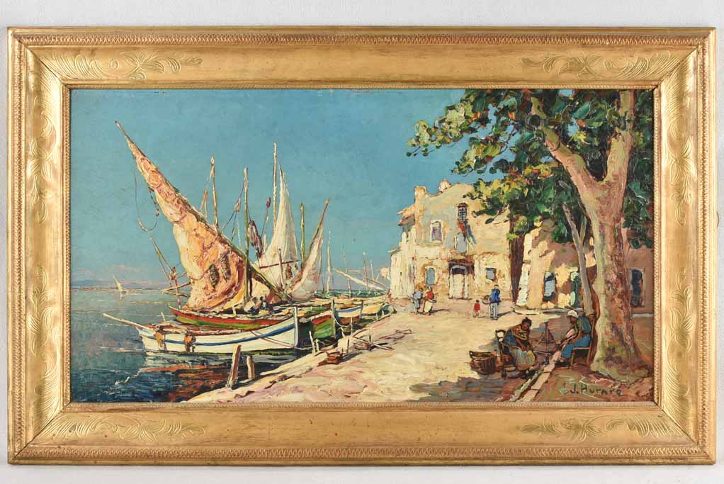 Brightly Colored Seaside Sailing Boats