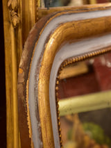 Painted Louis Philippe mirror with grey and gold frame