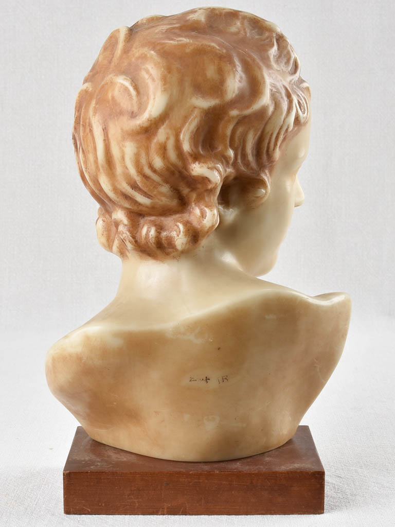 Classical style wax bust artwork