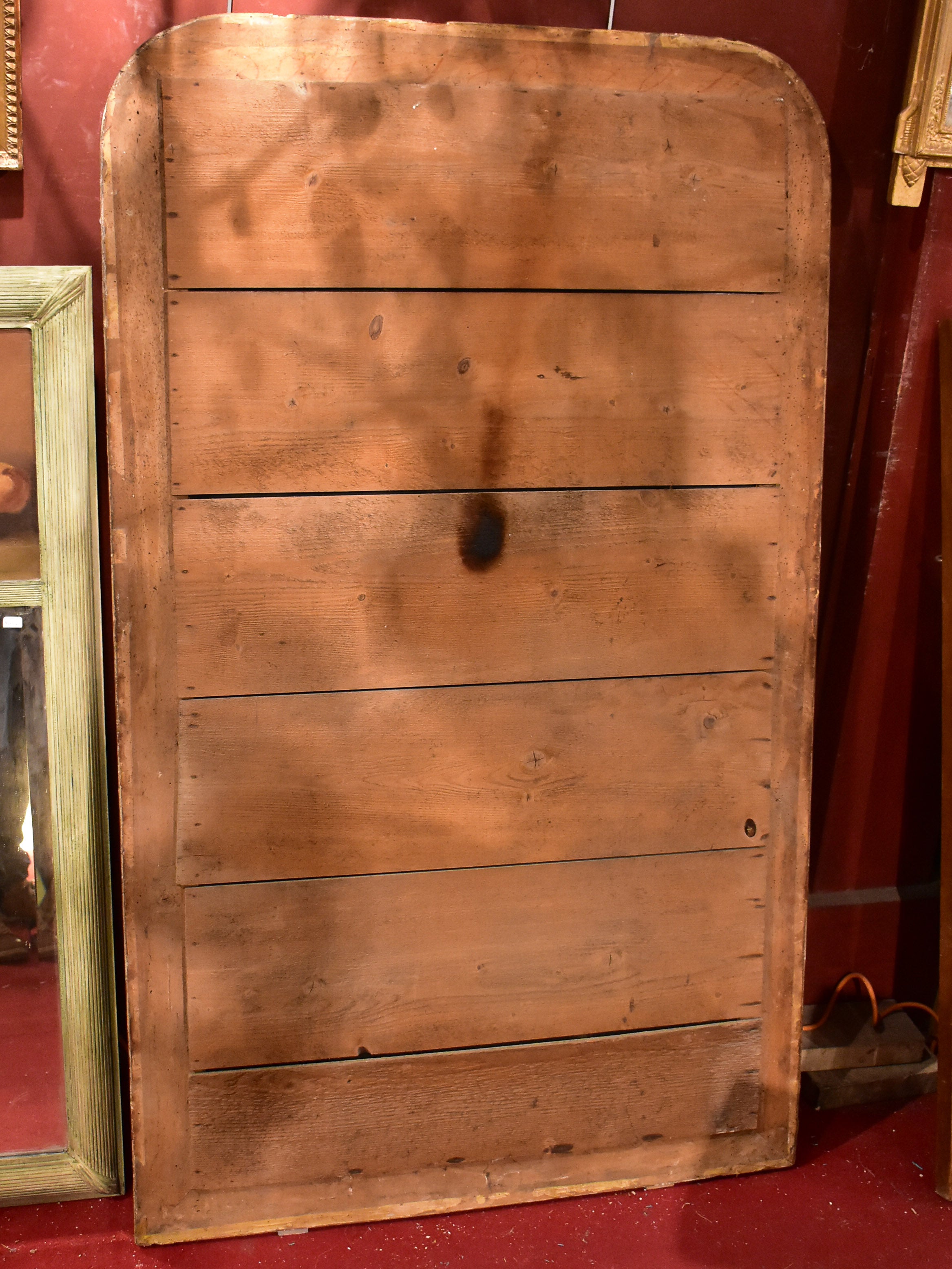 Painted Louis Philippe mirror with grey and gold frame