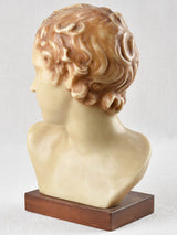 Authentic carved wax bust representation