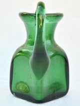 Italian blown glass pitcher - blue / green 10¾"