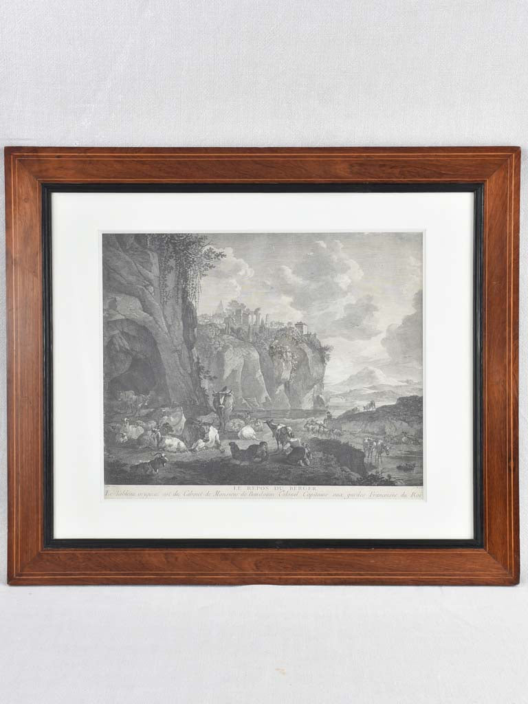 Two 19th century engravings - herd of cows 24¾" x 29¼"