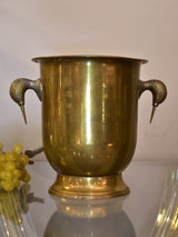 Vintage French champagne bucket with duck head handles