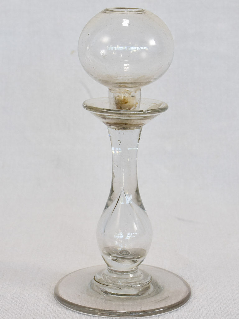 Antique French magnifying oil lamp loupe for lacework 9½"