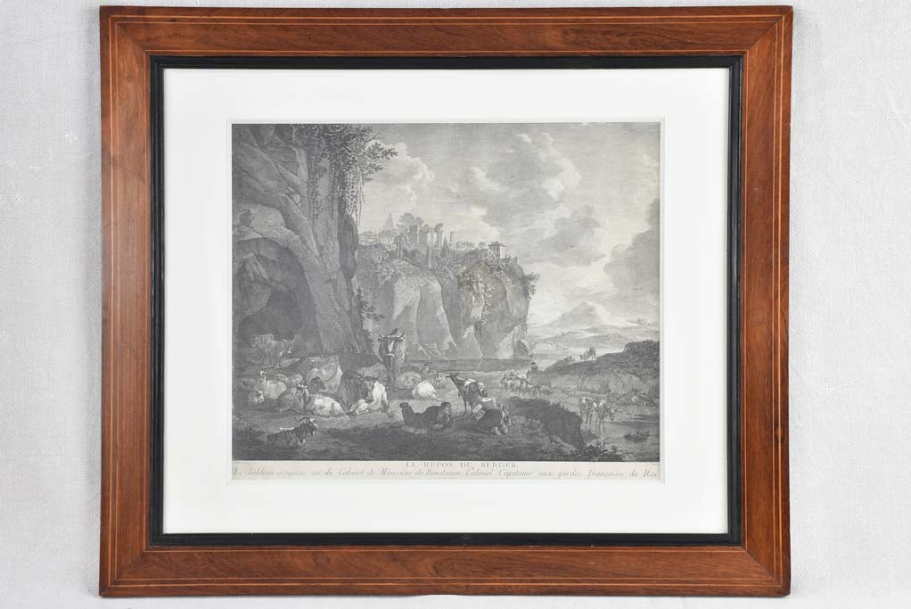 Two 19th century engravings - herd of cows 24¾" x 29¼"