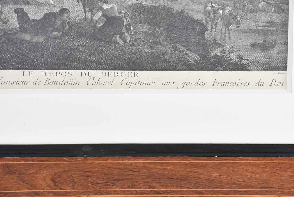 Two 19th century engravings - herd of cows 24¾" x 29¼"